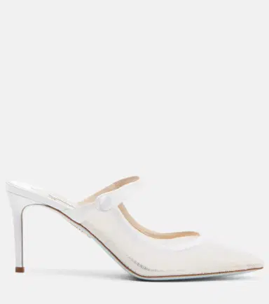 Aquazzura Voile 75 satin-trimmed tulle mules | Thumbnail 2 Aquazzura Voile 75 satin-trimmed tulle mules | Thumbnail 2