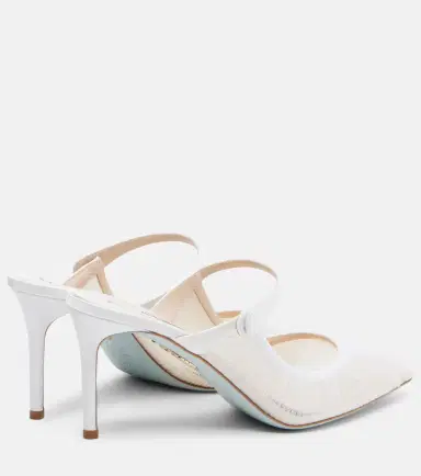 Aquazzura Voile 75 satin-trimmed tulle mules | Thumbnail 3 Aquazzura Voile 75 satin-trimmed tulle mules | Thumbnail 3