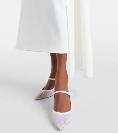 Aquazzura Voile 75 satin-trimmed tulle mules | Thumbnail 6 Aquazzura Voile 75 satin-trimmed tulle mules | Thumbnail 6