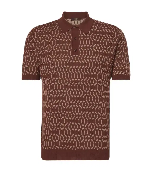 Cotton jacquard polo shirt Cotton jacquard polo shirt