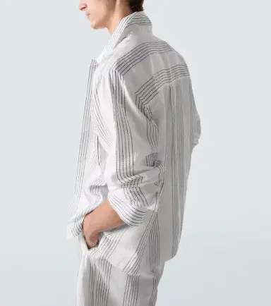 Commas Textured Striped cotton overshirt | Thumbnail 2 Commas Textured Striped cotton overshirt | Thumbnail 2
