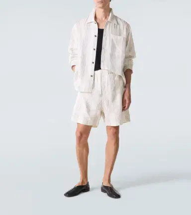 Commas Textured Striped cotton Bermuda shorts | Thumbnail 5 Commas Textured Striped cotton Bermuda shorts | Thumbnail 5
