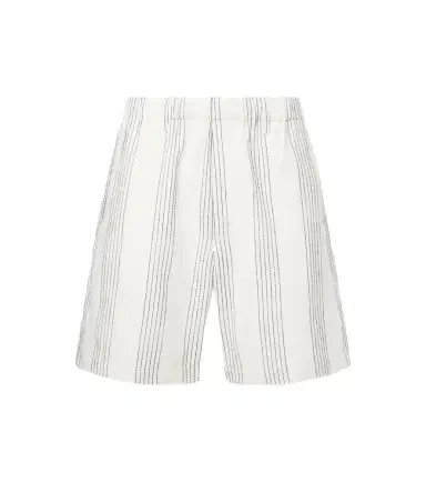Commas Textured Striped cotton Bermuda shorts | Thumbnail 1 Commas Textured Striped cotton Bermuda shorts | Thumbnail 1