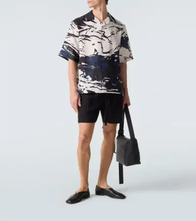 Commas Printed linen bowling shirt | Thumbnail 6 Commas Printed linen bowling shirt | Thumbnail 6