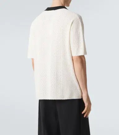 Commas Crochet cotton-blend polo shirt | Thumbnail 5 Commas Crochet cotton-blend polo shirt | Thumbnail 5