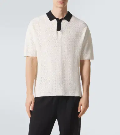 Commas Crochet cotton-blend polo shirt | Thumbnail 6 Commas Crochet cotton-blend polo shirt | Thumbnail 6