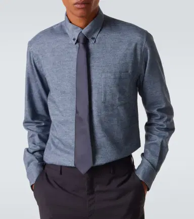 Sunspel Cotton flannel shirt | Thumbnail 5 Sunspel Cotton flannel shirt | Thumbnail 5
