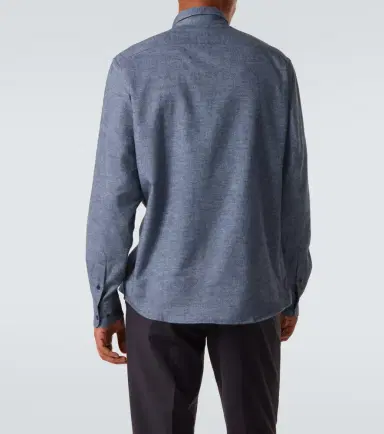 Sunspel Cotton flannel shirt | Thumbnail 6 Sunspel Cotton flannel shirt | Thumbnail 6