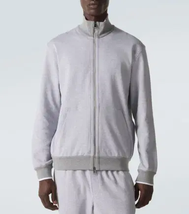 Brioni Cotton-blend track jacket | Thumbnail 2 Brioni Cotton-blend track jacket | Thumbnail 2