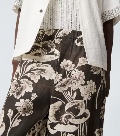 Commas Floral linen straight pants | Thumbnail 3 Commas Floral linen straight pants | Thumbnail 3