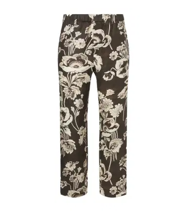 Commas Floral linen straight pants | Thumbnail 1 Commas Floral linen straight pants | Thumbnail 1