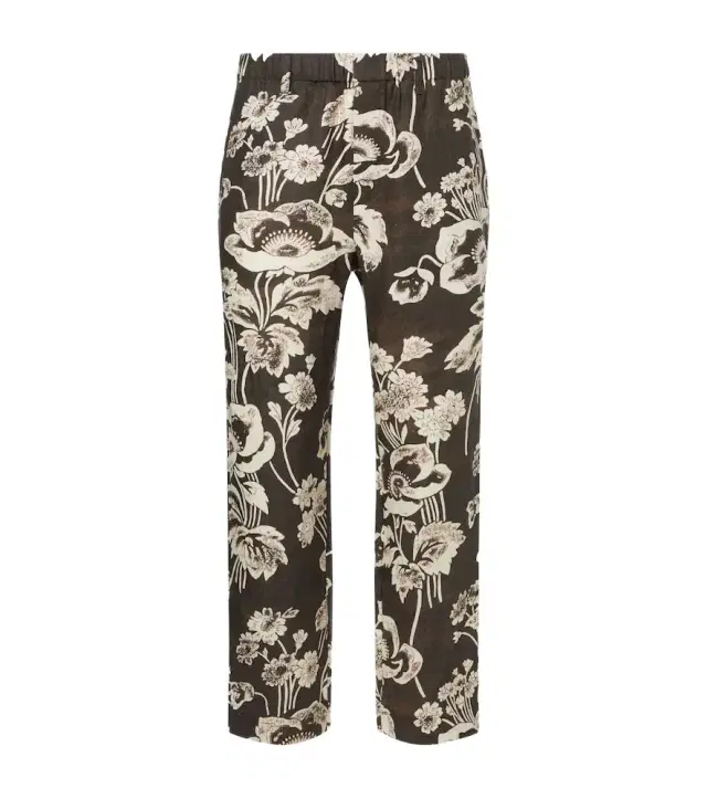 Floral linen straight pants Floral linen straight pants