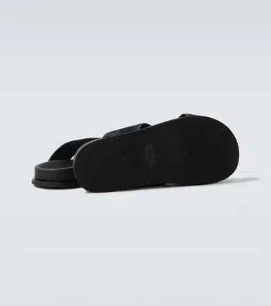 Brioni Leather-trimmed suede sandals | Thumbnail 3 Brioni Leather-trimmed suede sandals | Thumbnail 3