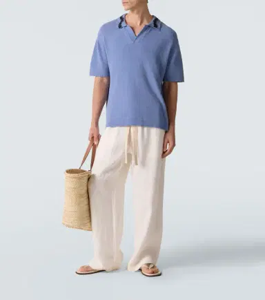 Commas Embroidered cotton-blend polo shirt | Thumbnail 4 Commas Embroidered cotton-blend polo shirt | Thumbnail 4