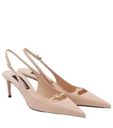 Dolce & Gabbana Lollo DG leather slingback pumps | Thumbnail 1 Dolce & Gabbana Lollo DG leather slingback pumps | Thumbnail 1