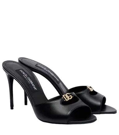 Dolce & Gabbana DG leather mules | Thumbnail 1 Dolce & Gabbana DG leather mules | Thumbnail 1