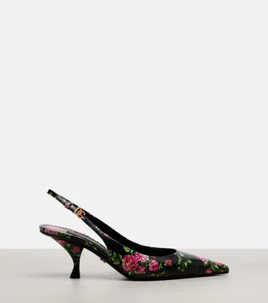 Dolce & Gabbana Lollo 60 floral leather slingback pumps | Thumbnail 2 Dolce & Gabbana Lollo 60 floral leather slingback pumps | Thumbnail 2