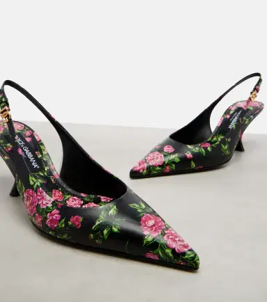 Dolce & Gabbana Lollo 60 floral leather slingback pumps | Thumbnail 4 Dolce & Gabbana Lollo 60 floral leather slingback pumps | Thumbnail 4