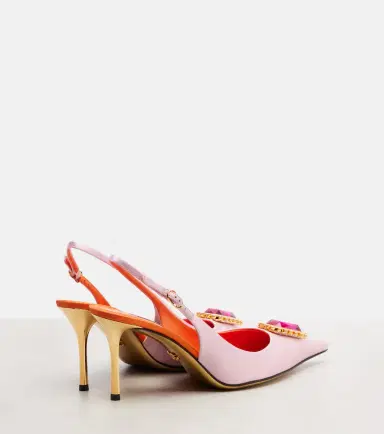 Dolce & Gabbana Embellished satin slingback pumps | Thumbnail 2 Dolce & Gabbana Embellished satin slingback pumps | Thumbnail 2