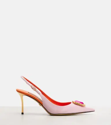 Dolce & Gabbana Embellished satin slingback pumps | Thumbnail 3 Dolce & Gabbana Embellished satin slingback pumps | Thumbnail 3