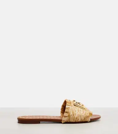 Dolce & Gabbana DG raffia-effect slides | Thumbnail 2 Dolce & Gabbana DG raffia-effect slides | Thumbnail 2