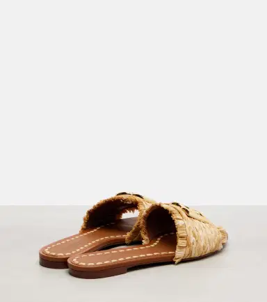 Dolce & Gabbana DG raffia-effect slides | Thumbnail 4 Dolce & Gabbana DG raffia-effect slides | Thumbnail 4