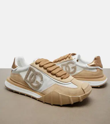 Dolce & Gabbana DG Athletic suede-trimmed sneakers | Thumbnail 2 Dolce & Gabbana DG Athletic suede-trimmed sneakers | Thumbnail 2