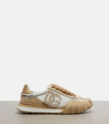 Dolce & Gabbana DG Athletic suede-trimmed sneakers | Thumbnail 3 Dolce & Gabbana DG Athletic suede-trimmed sneakers | Thumbnail 3