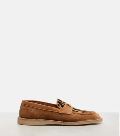 Dolce & Gabbana DG suede and calf hair loafers | Thumbnail 2 Dolce & Gabbana DG suede and calf hair loafers | Thumbnail 2