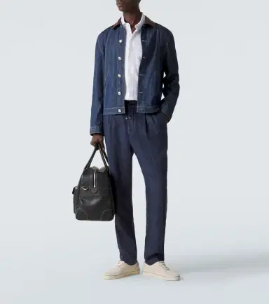 Brunello Cucinelli Linen gabardine tapered pants | Thumbnail 5 Brunello Cucinelli Linen gabardine tapered pants | Thumbnail 5