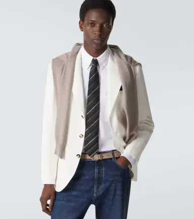 Brunello Cucinelli Striped silk tie | Thumbnail 2 Brunello Cucinelli Striped silk tie | Thumbnail 2