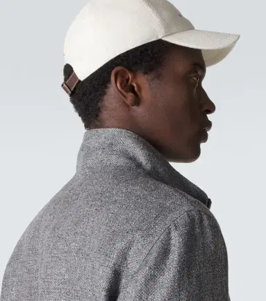 Brunello Cucinelli Logo silk, linen, and wool baseball cap | Thumbnail 3 Brunello Cucinelli Logo silk, linen, and wool baseball cap | Thumbnail 3