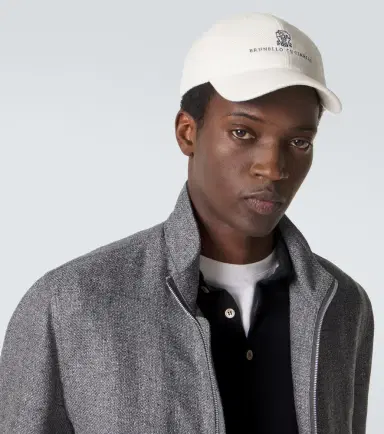 Brunello Cucinelli Logo silk, linen, and wool baseball cap | Thumbnail 4 Brunello Cucinelli Logo silk, linen, and wool baseball cap | Thumbnail 4