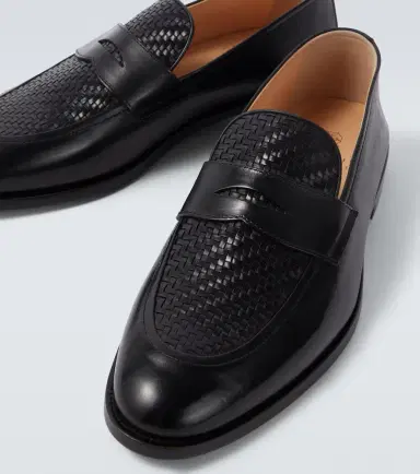 Brunello Cucinelli Woven leather penny loafers | Thumbnail 3 Brunello Cucinelli Woven leather penny loafers | Thumbnail 3