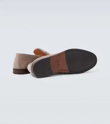 Brunello Cucinelli Woven suede penny loafers | Thumbnail 2 Brunello Cucinelli Woven suede penny loafers | Thumbnail 2