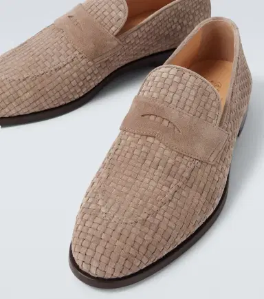 Brunello Cucinelli Woven suede penny loafers | Thumbnail 3 Brunello Cucinelli Woven suede penny loafers | Thumbnail 3