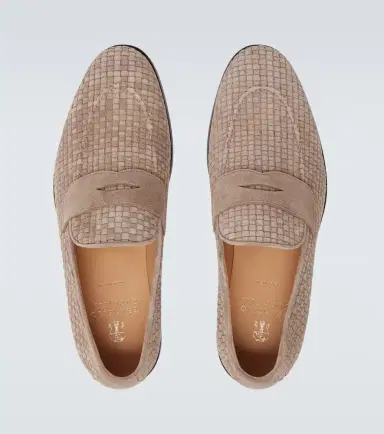 Brunello Cucinelli Woven suede penny loafers | Thumbnail 4 Brunello Cucinelli Woven suede penny loafers | Thumbnail 4