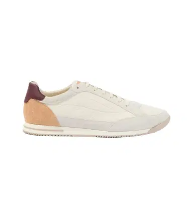 Brunello Cucinelli Suede-trimmed leather sneakers | Thumbnail 1 Brunello Cucinelli Suede-trimmed leather sneakers | Thumbnail 1
