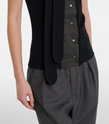 Lemaire Asymmetric cotton and linen top | Thumbnail 2 Lemaire Asymmetric cotton and linen top | Thumbnail 2