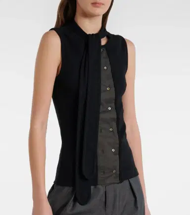 Lemaire Asymmetric cotton and linen top | Thumbnail 5 Lemaire Asymmetric cotton and linen top | Thumbnail 5