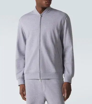 Brunello Cucinelli Cotton-blend jersey zip-up sweater | Thumbnail 4 Brunello Cucinelli Cotton-blend jersey zip-up sweater | Thumbnail 4