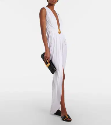 Balmain Embellished jersey maxi dress | Thumbnail 4 Balmain Embellished jersey maxi dress | Thumbnail 4