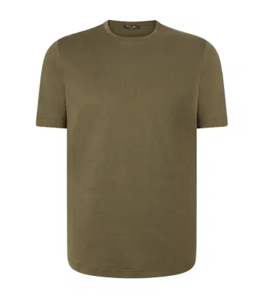 Loro Piana Levo silk and cotton jersey T-shirt | Thumbnail 1 Loro Piana Levo silk and cotton jersey T-shirt | Thumbnail 1