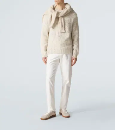 Loro Piana Carlo cotton-blend straight pants | Thumbnail 4 Loro Piana Carlo cotton-blend straight pants | Thumbnail 4