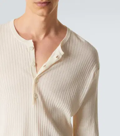 Our Legacy Fine ribbed-knit cotton Henley shirt | Thumbnail 3 Our Legacy Fine ribbed-knit cotton Henley shirt | Thumbnail 3