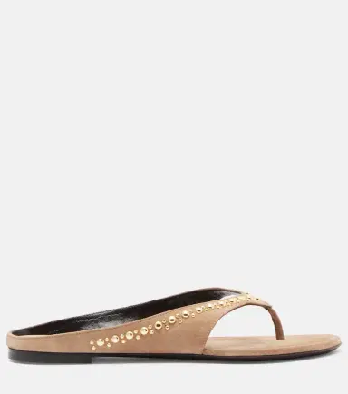 Herbert Levine Sun-kissed embellished suede thong sandals | Thumbnail 2 Herbert Levine Sun-kissed embellished suede thong sandals | Thumbnail 2