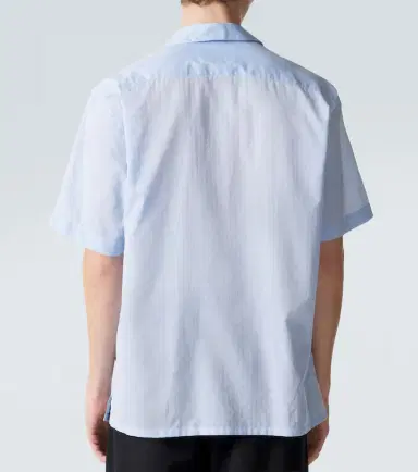 Brioni Striped cotton poplin bowling shirt | Thumbnail 3 Brioni Striped cotton poplin bowling shirt | Thumbnail 3