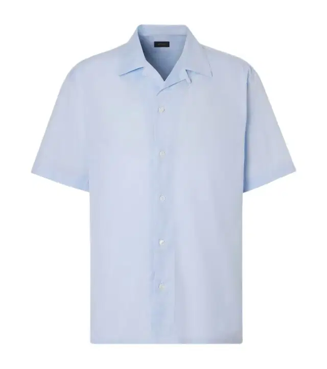 Striped cotton poplin bowling shirt Striped cotton poplin bowling shirt
