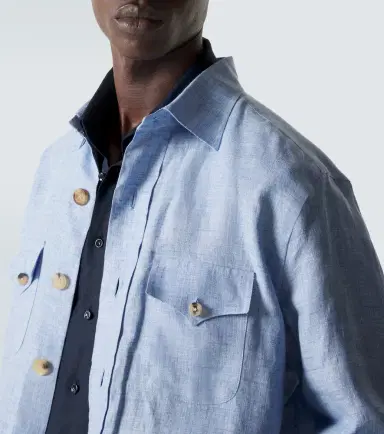 Rubinacci Linen field jacket | Thumbnail 2 Rubinacci Linen field jacket | Thumbnail 2
