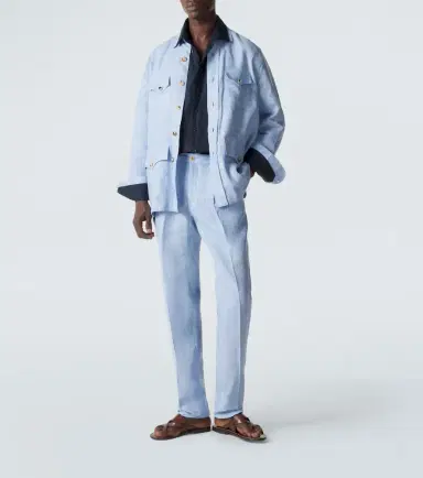 Rubinacci Linen field jacket | Thumbnail 3 Rubinacci Linen field jacket | Thumbnail 3